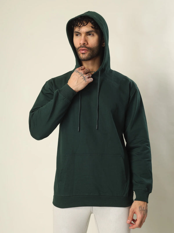 Hoodie Unisex Solid Green