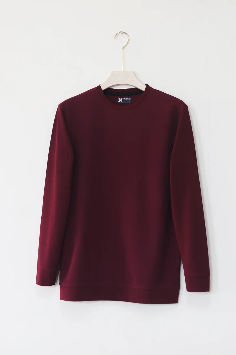 Plain Full Hand Lycra T-shirts (Maroon)