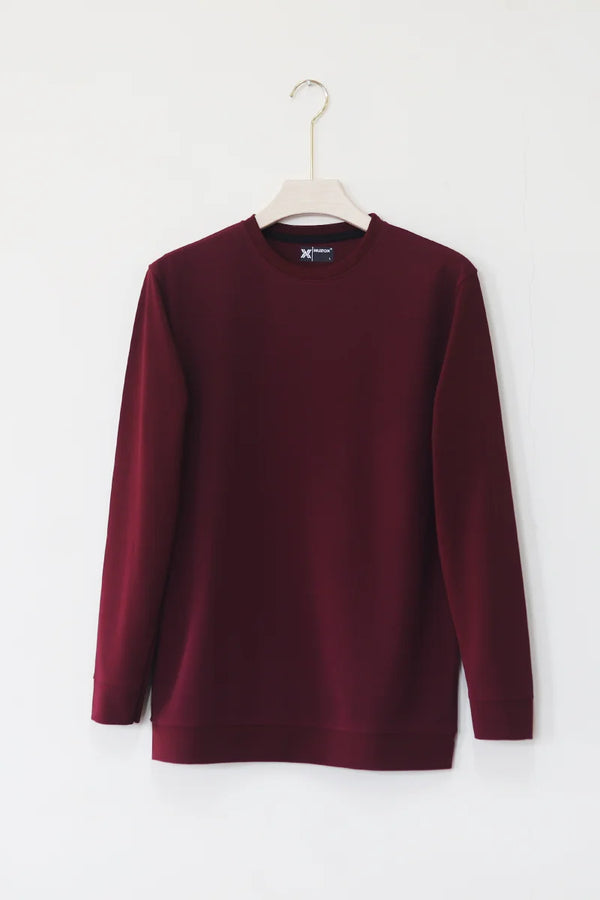 Plain Full Hand Lycra T-shirts (Maroon)
