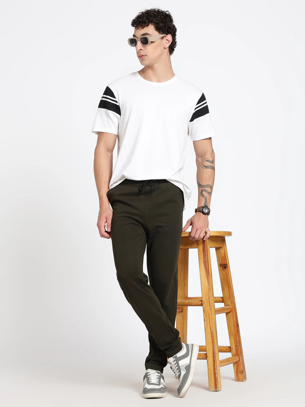 Olive Green Ottoman Men's Track Pants