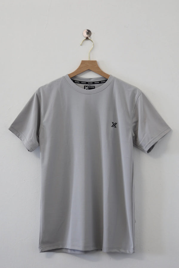 Plain Half Hand T-Shirt Lycra( Lite Grey)