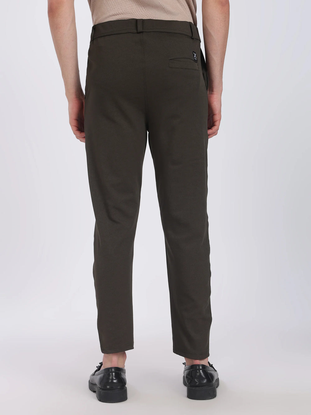 Lycra Formal Pant for Men(Olive Green)