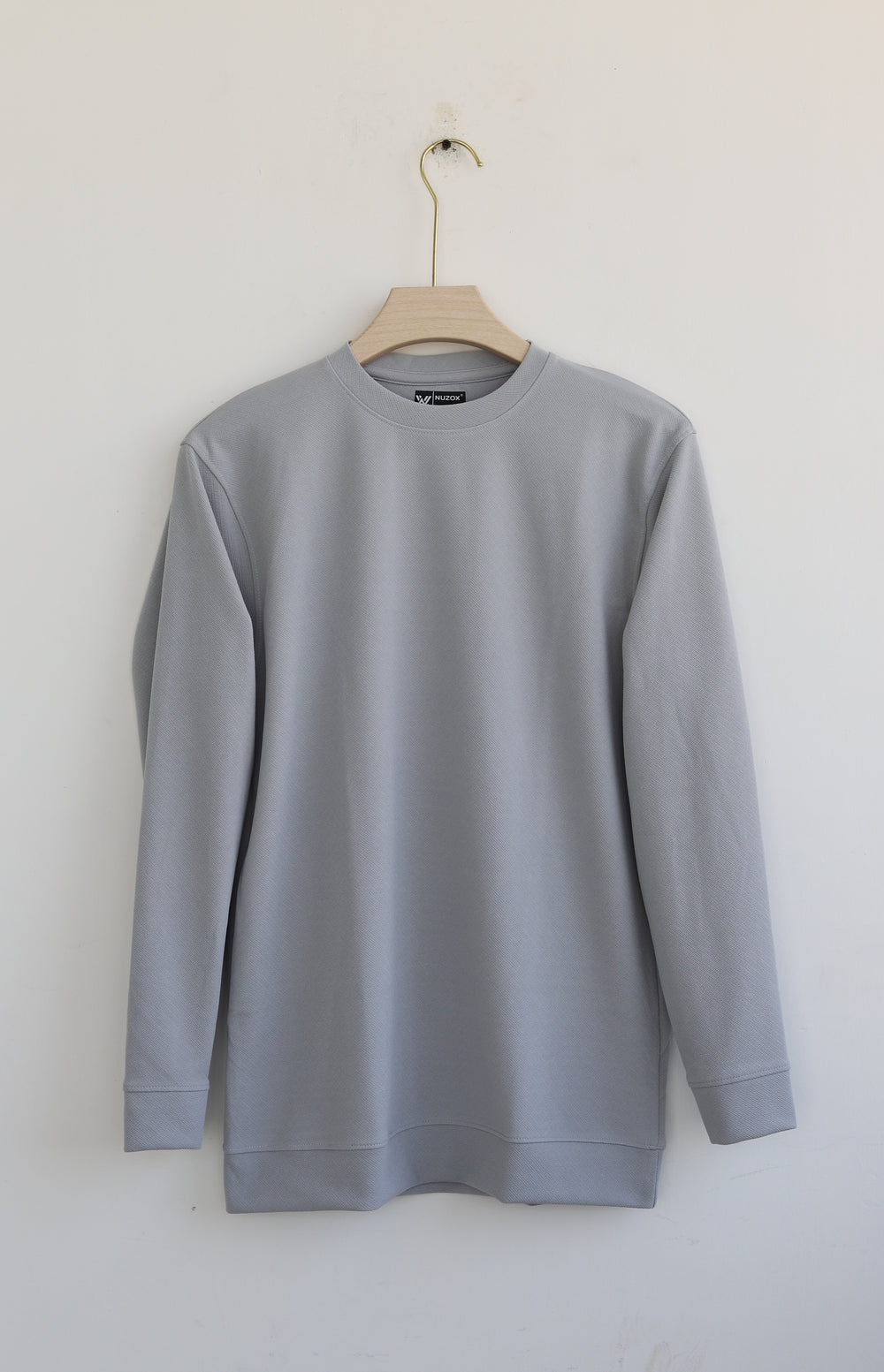 Plain Full Hand Lycra T-shirts (Lite Grey)