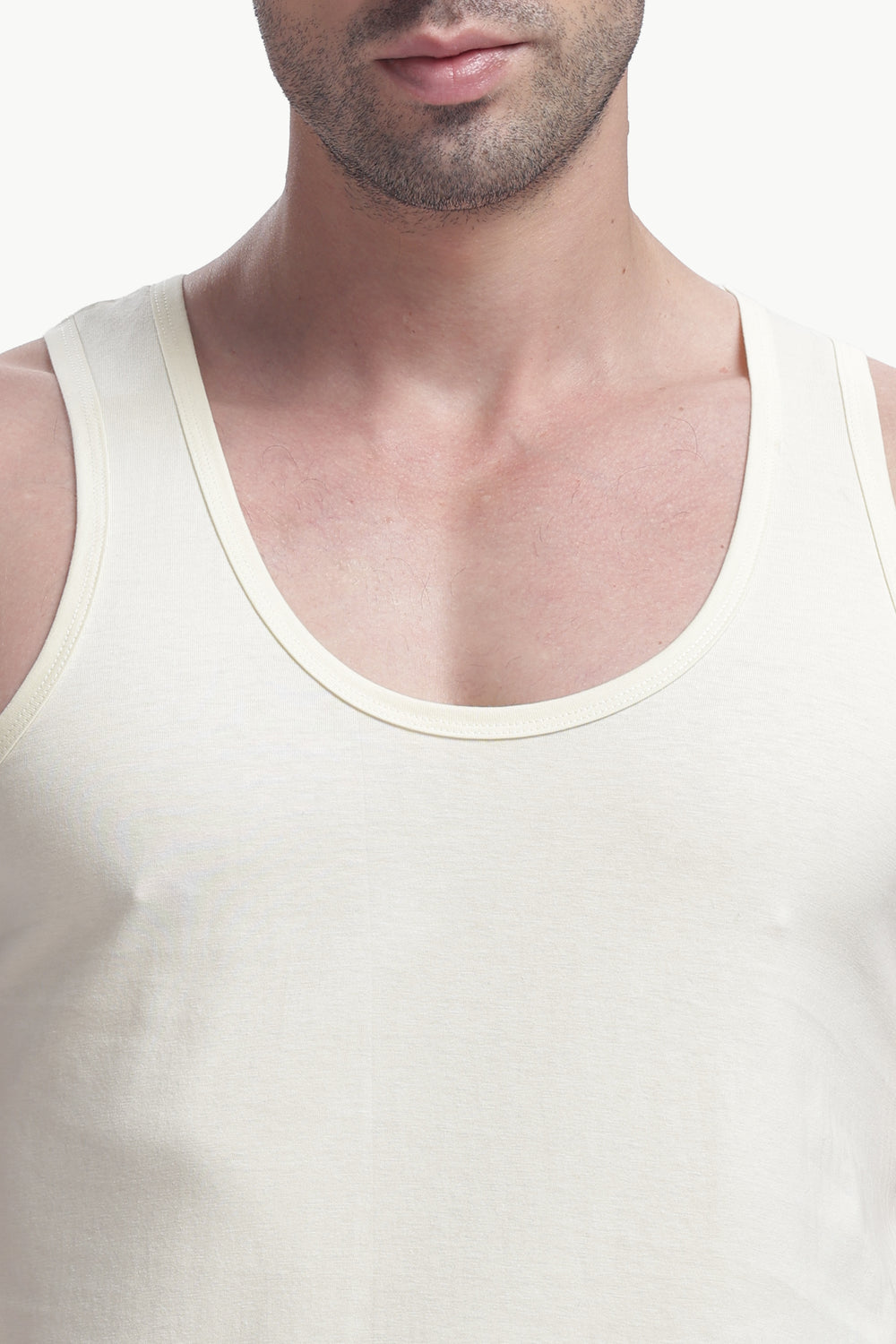 Men's plain 100% cotton vest (sandal)