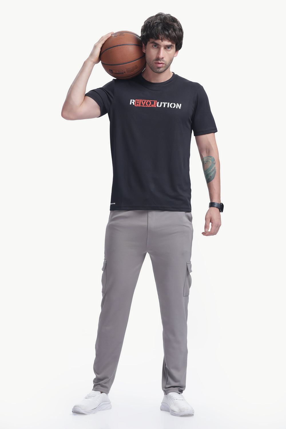 Lycra Five Pocket Cargo Pant Without Cuff (Grey)