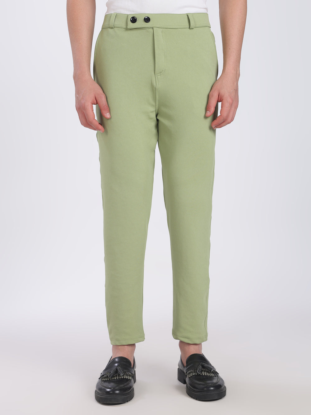 lycra formal pant for men (pista green)
