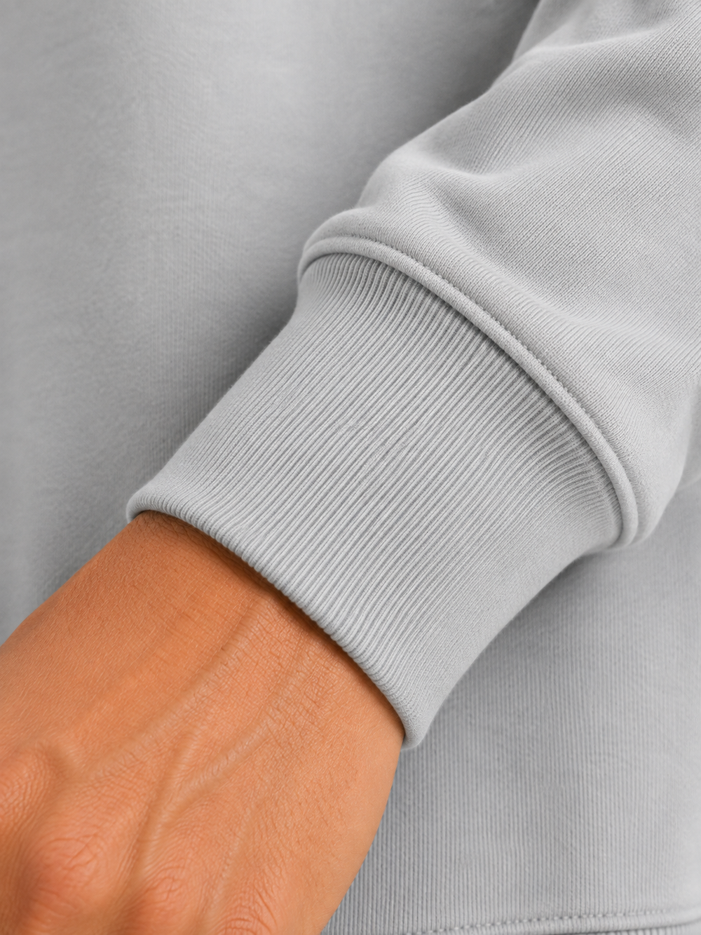 Cotton Full Sleeve Sweatshirt For Men (Lite Grey)