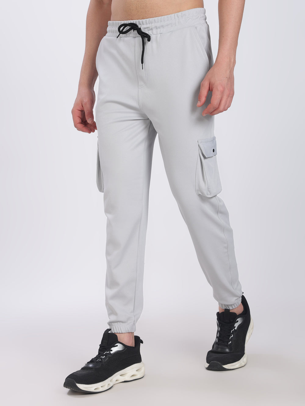 Lycra Five Pocket Cargo Pant With Cuff (Lite Grey)