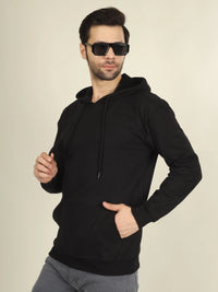 Hoodie Unisex Solid (Black)