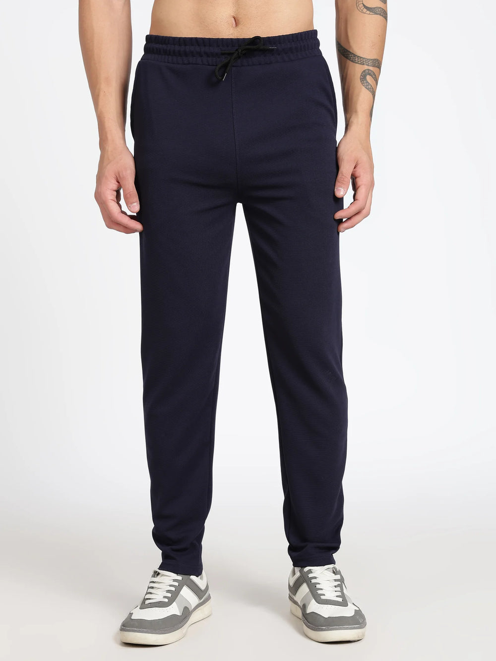 Navy Blue Ottoman Men's Track Pants