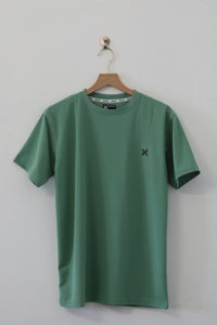 Plain Half Hand T-Shirt Lycra( Pista green)