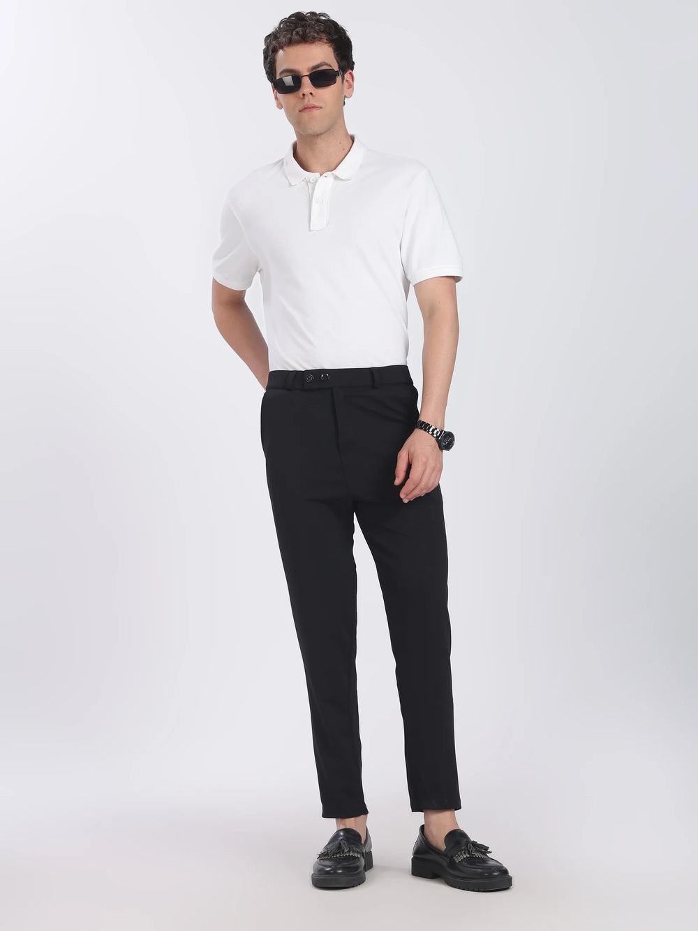 Lycra Formal Pant for Men (Black)