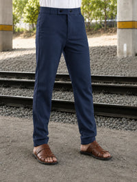 Premium Lycra Formal Pant for Men (Navy blue)