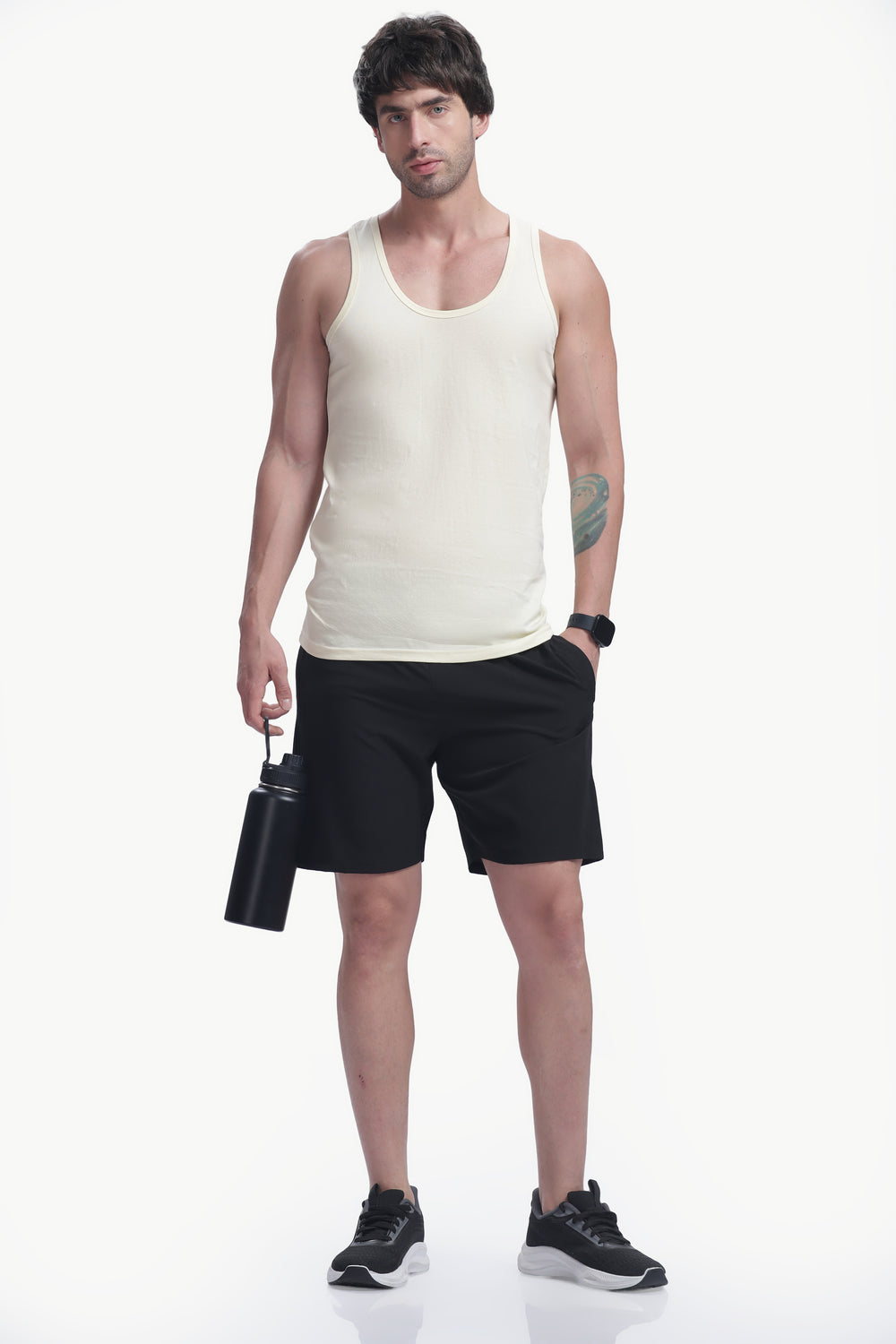 Men's plain 100% cotton vest (sandal)