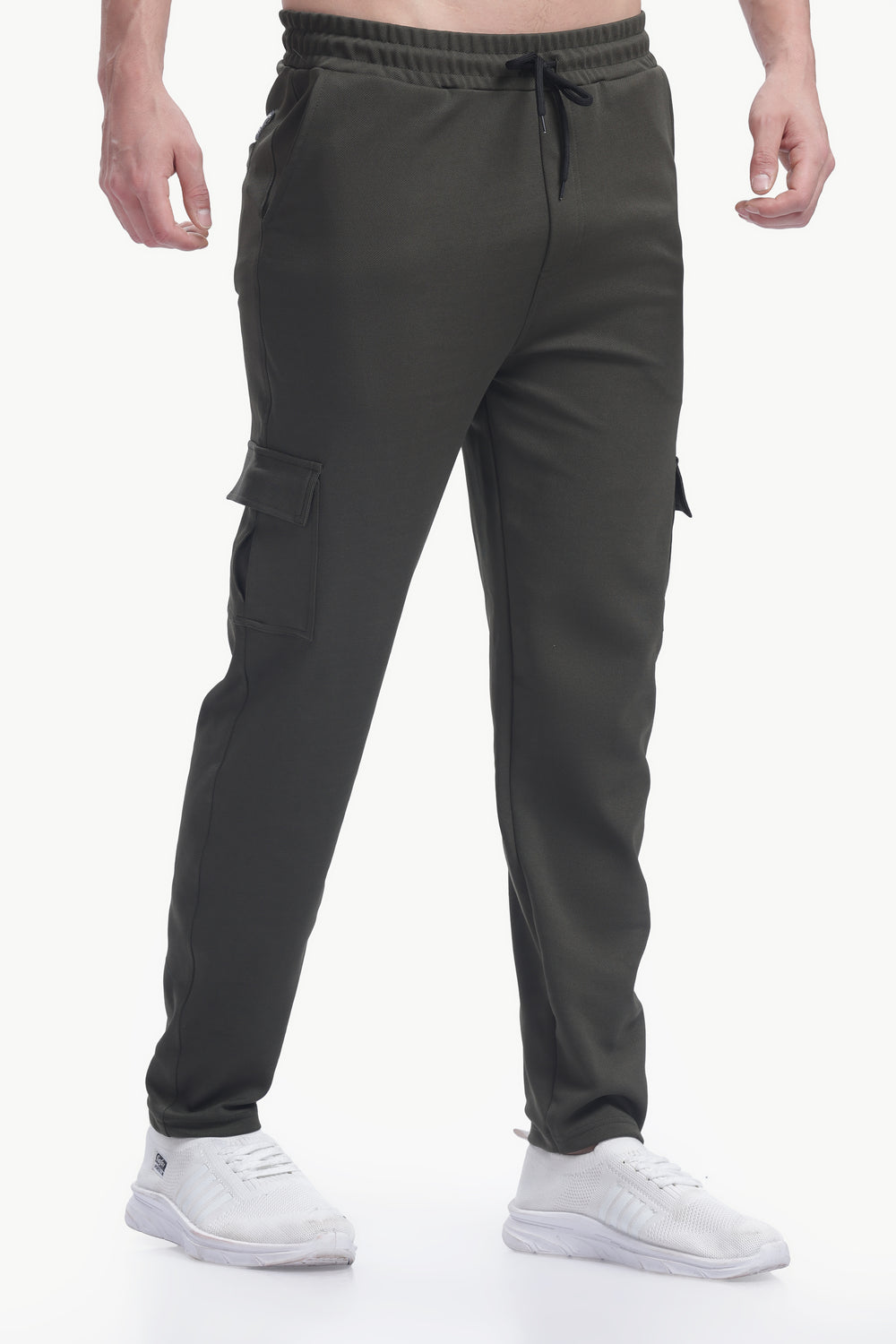 Lycra Five Pocket Cargo Pant Without cuff (Olive Green)