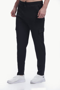 Lycra Five Pocket Cargo Pant Without cuff (Black)