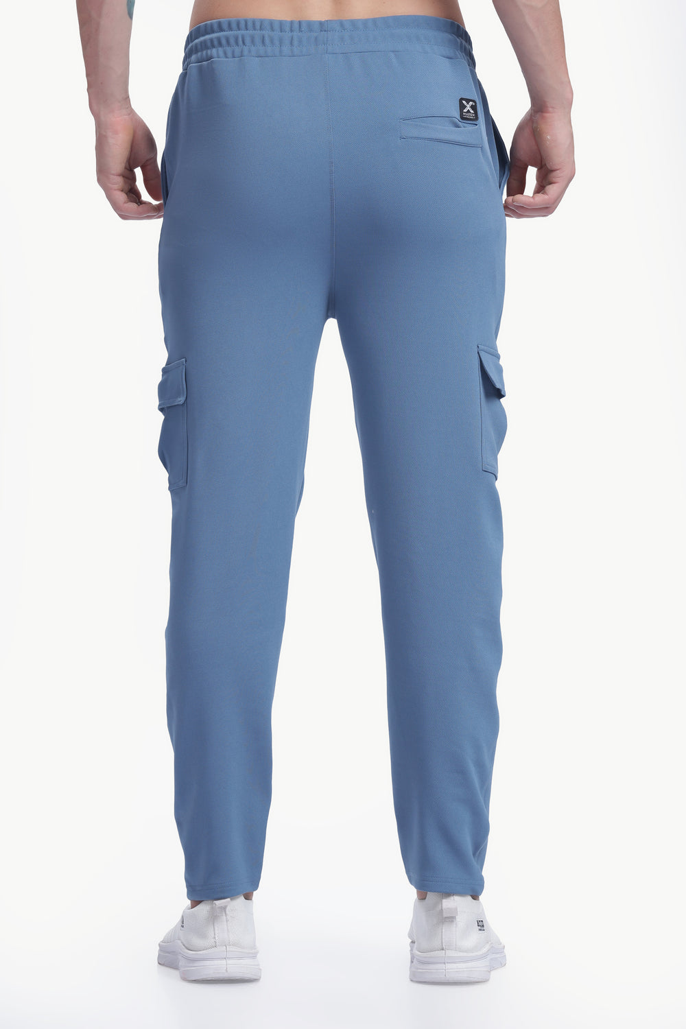 Lycra Five Pocket Cargo Pant Without cuff (Blue)