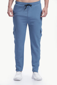 Lycra Five Pocket Cargo Pant Without cuff (Blue)