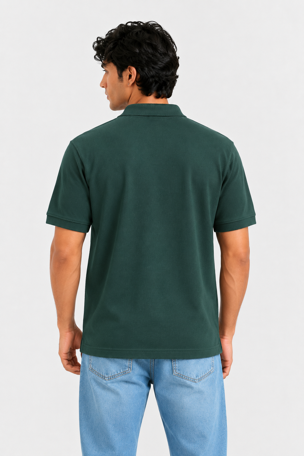 Premium Cotton Polo Collar t-shirt (Green)