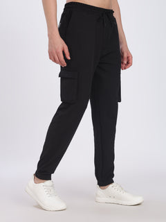 Lycra Five Pocket Cargo Pant With Cuff (Black)