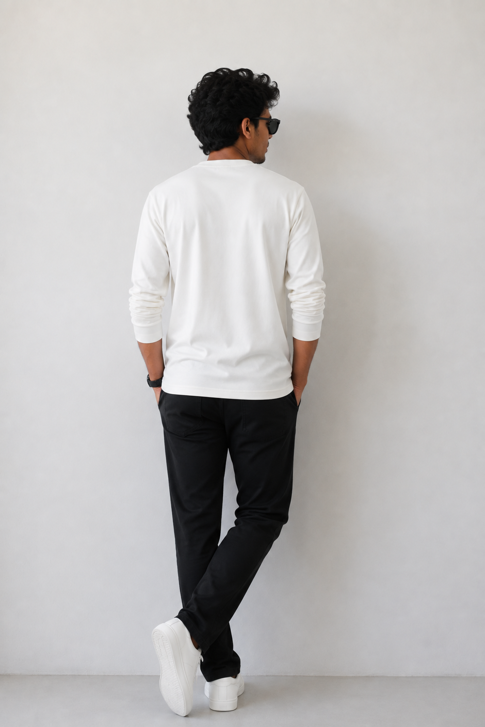 Plain Full Hand Lycra T-shirts (White)