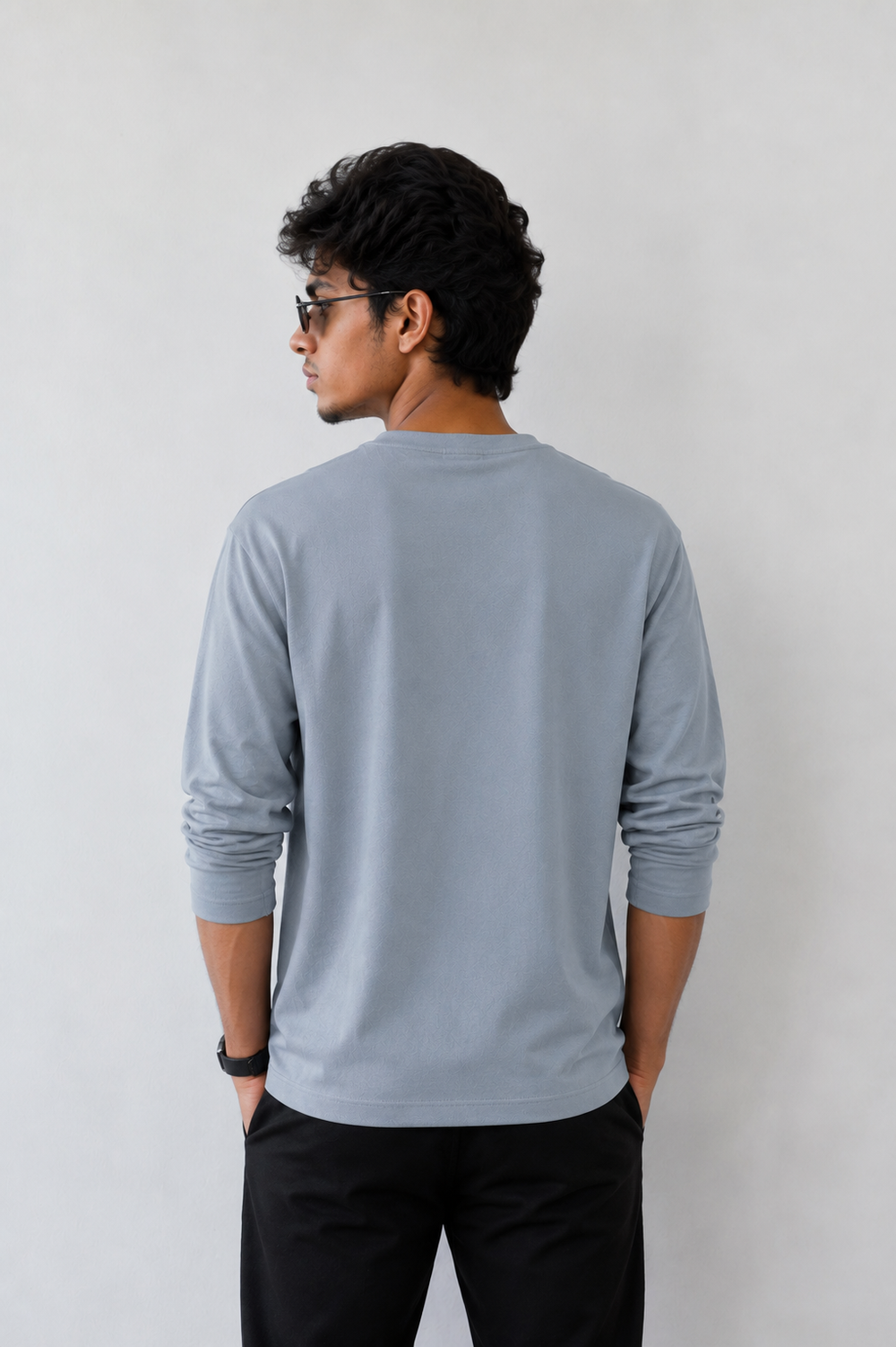 Plain Full Hand Lycra T-shirts (Lite Grey)