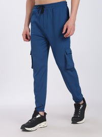 Lycra Five Pocket Cargo Pant With Cuff (Blue)