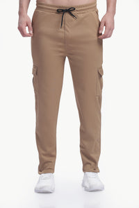 Lycra Five Pocket Cargo Pant Without cuff (Brown)