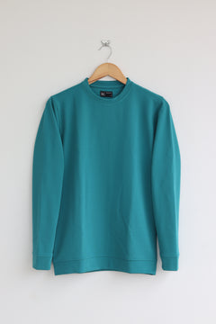 Plain Full Hand Lycra T-shirts (Peacock Green)
