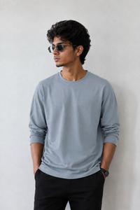 Plain Full Hand Lycra T-shirts (Lite Grey)