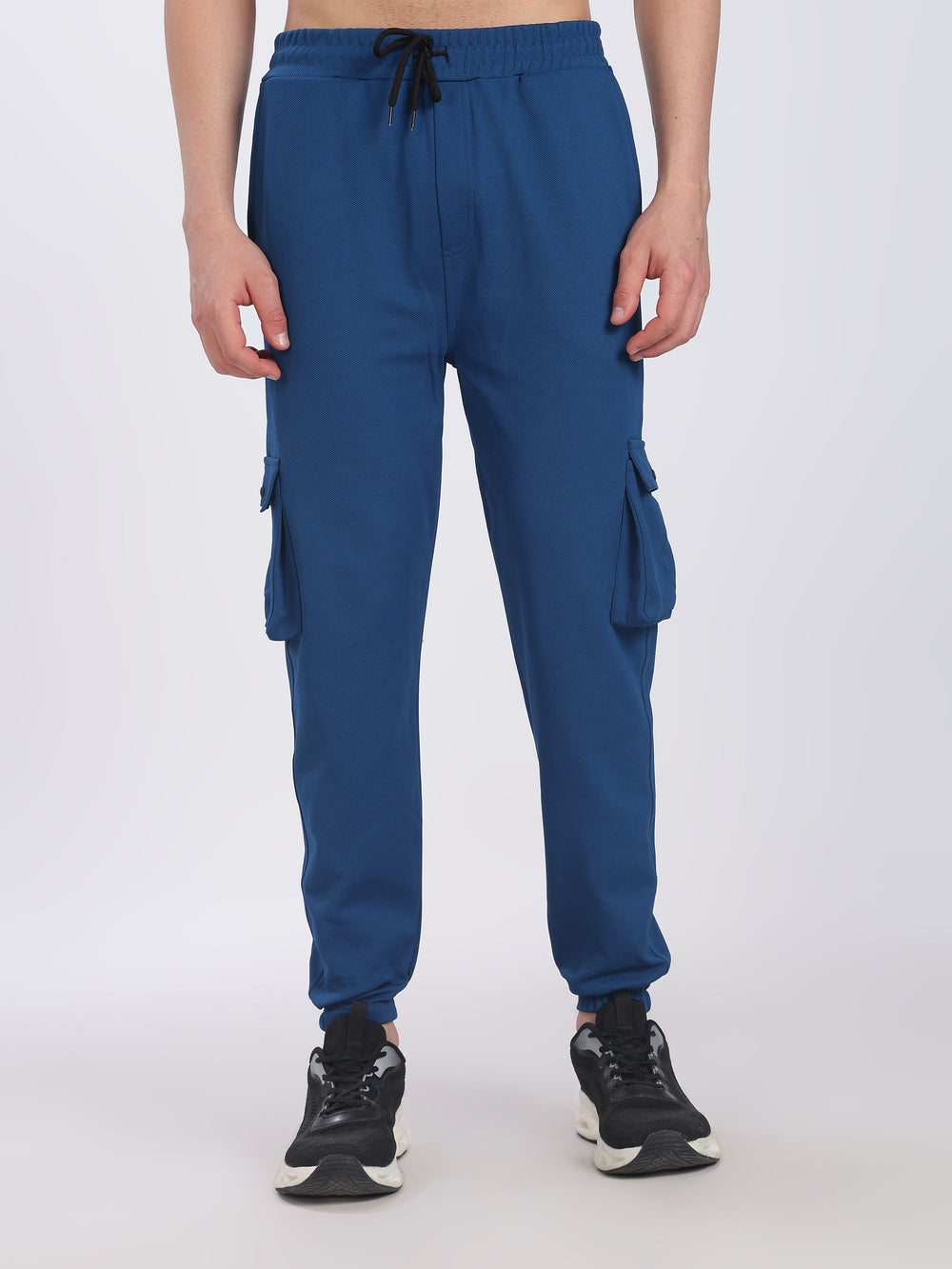 Lycra Five Pocket Cargo Pant With Cuff (Blue)