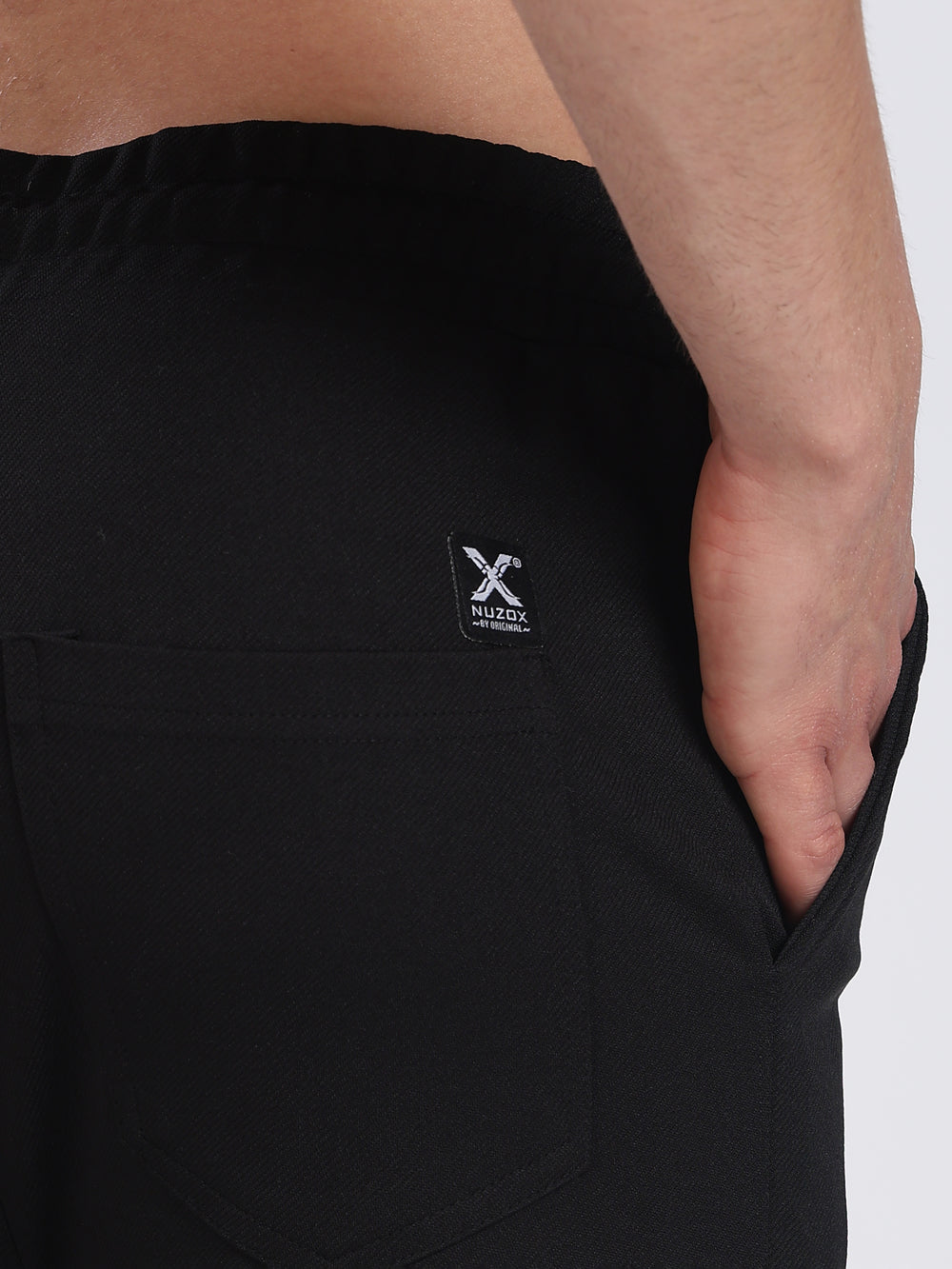 Lycra Five Pocket Cargo Pant With Cuff (Black)
