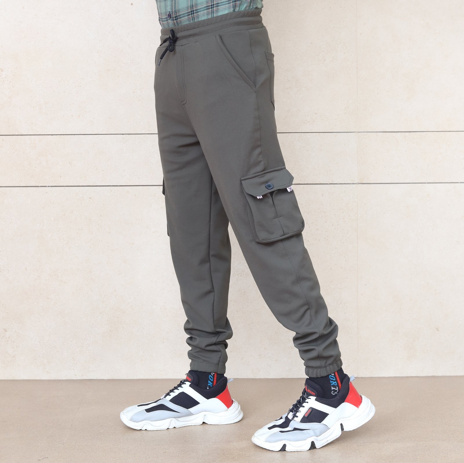 Lycra 6 Pocket Cargo Pant (Olive Green)