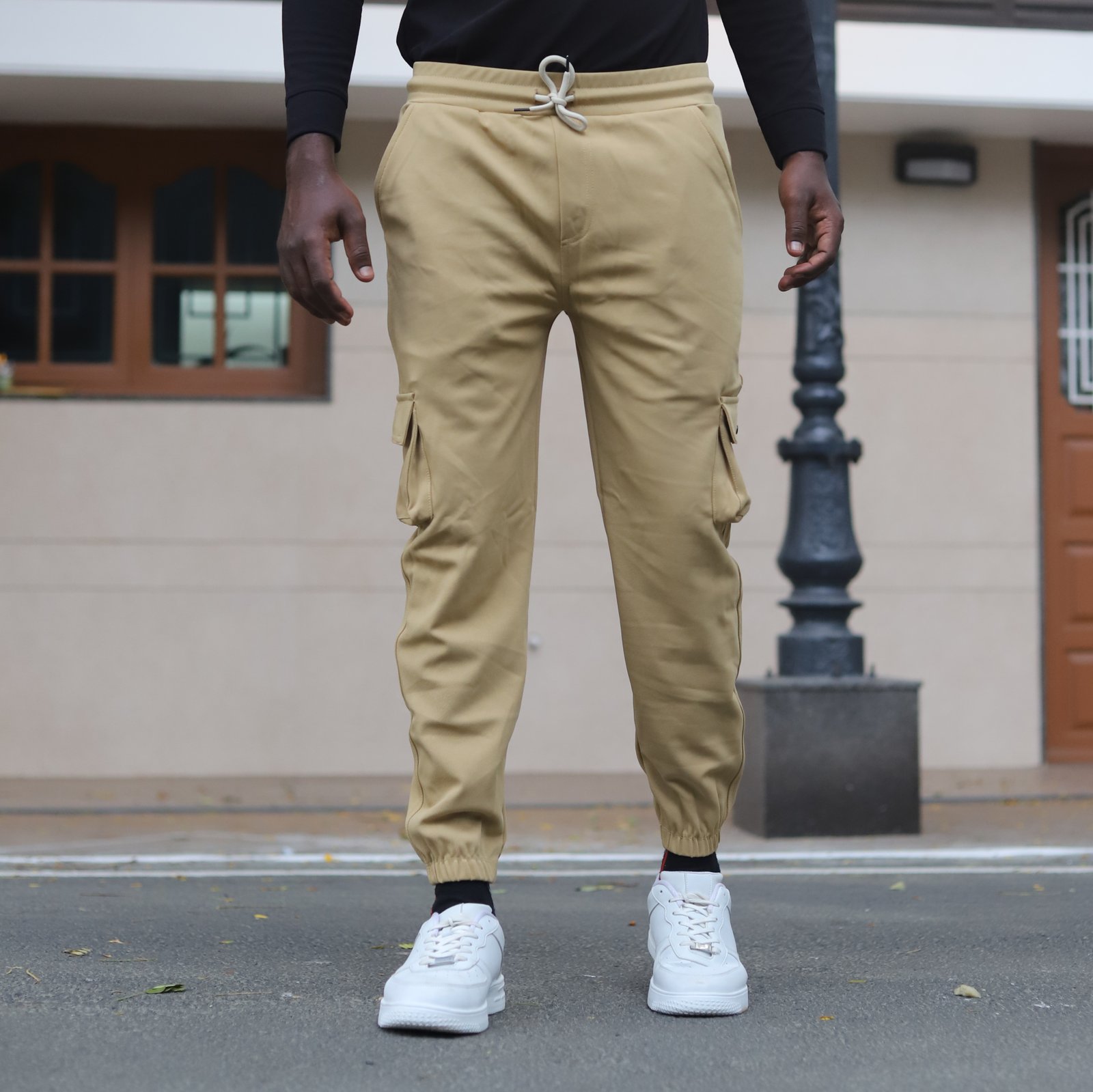Lycra Cargo Pants With Five Pocket (SANDAL)