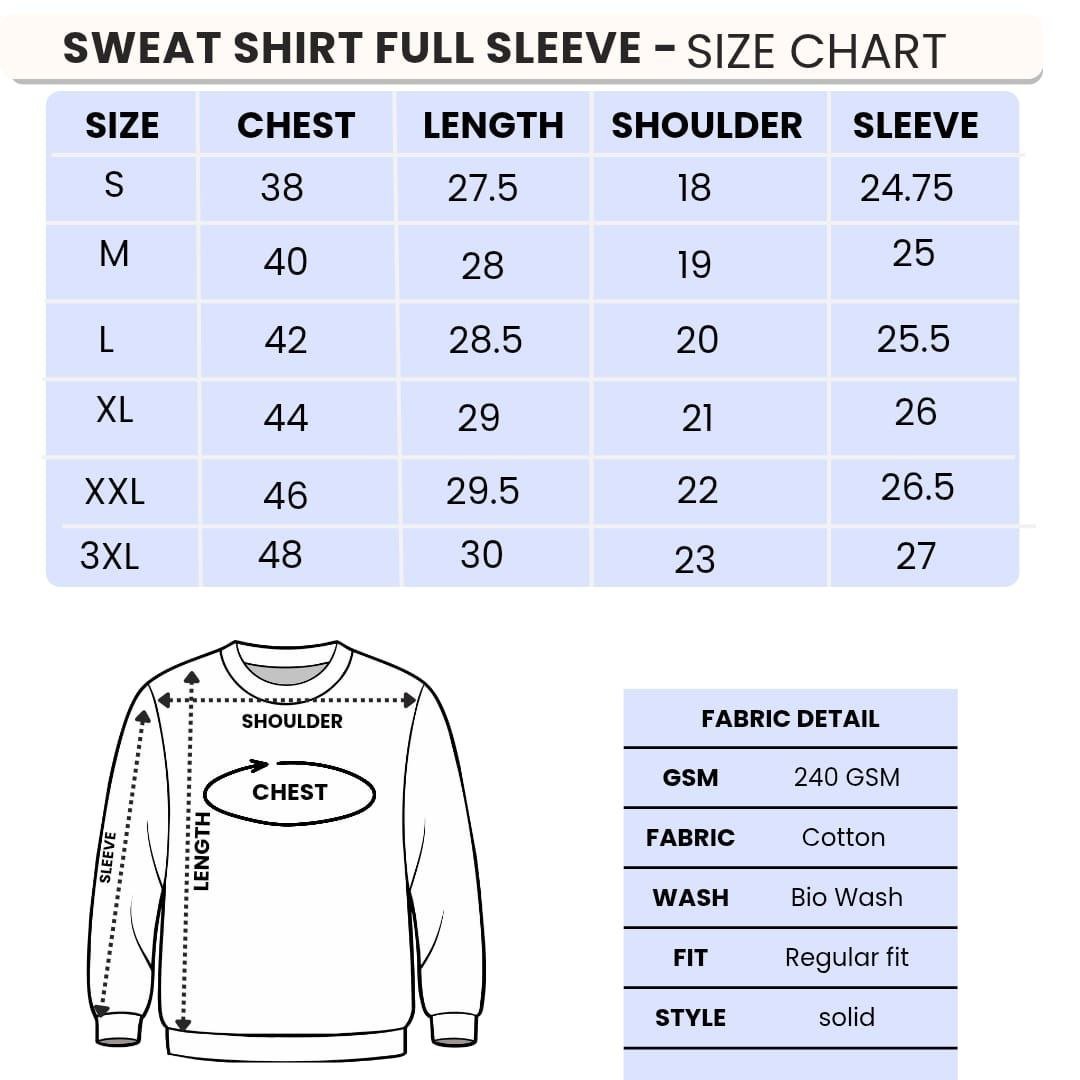 Cotton Full Sleeve Sweatshirt For Men (Pink)