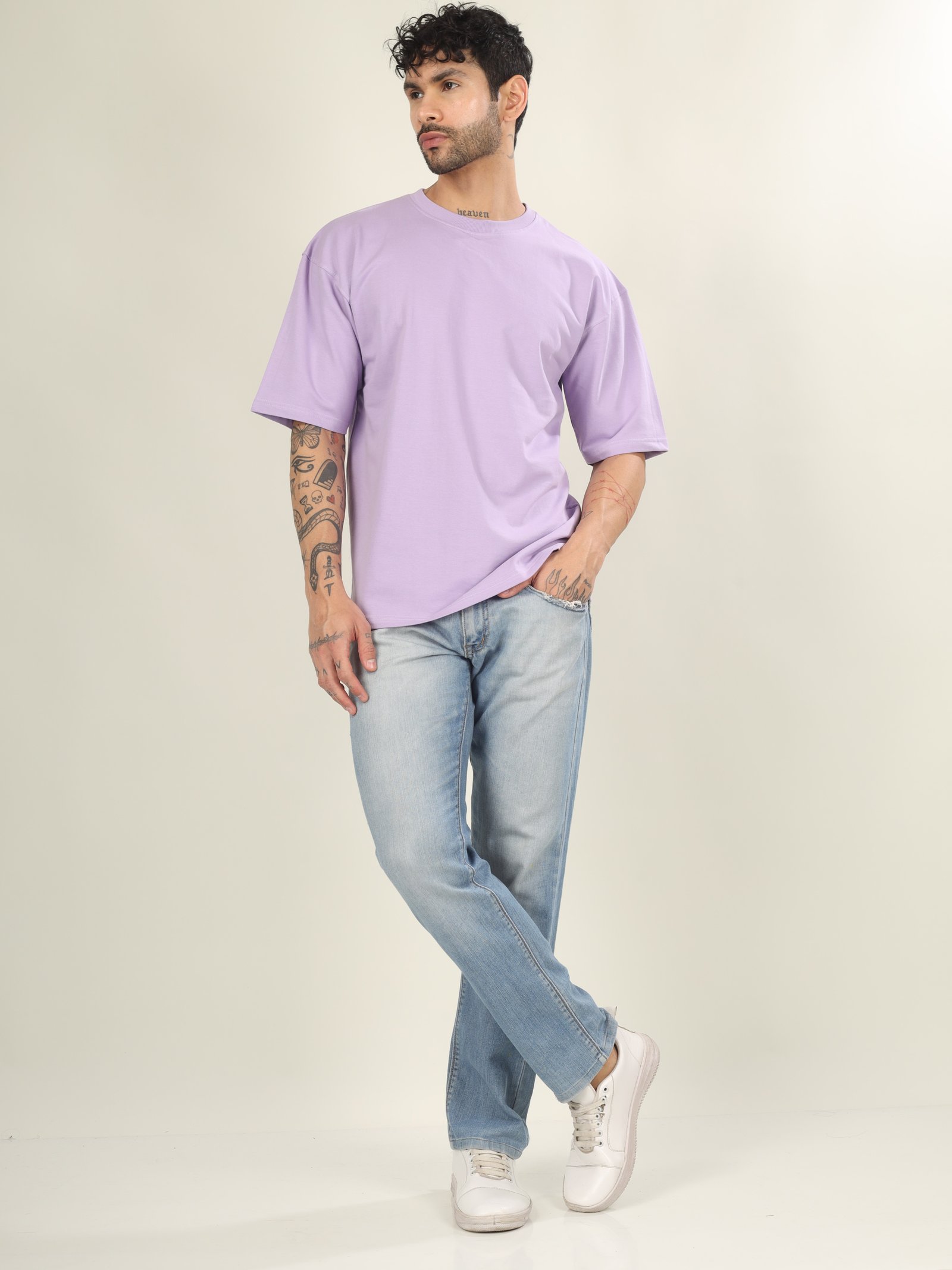 Drop ShoulderT-Shirt Unisex Purple