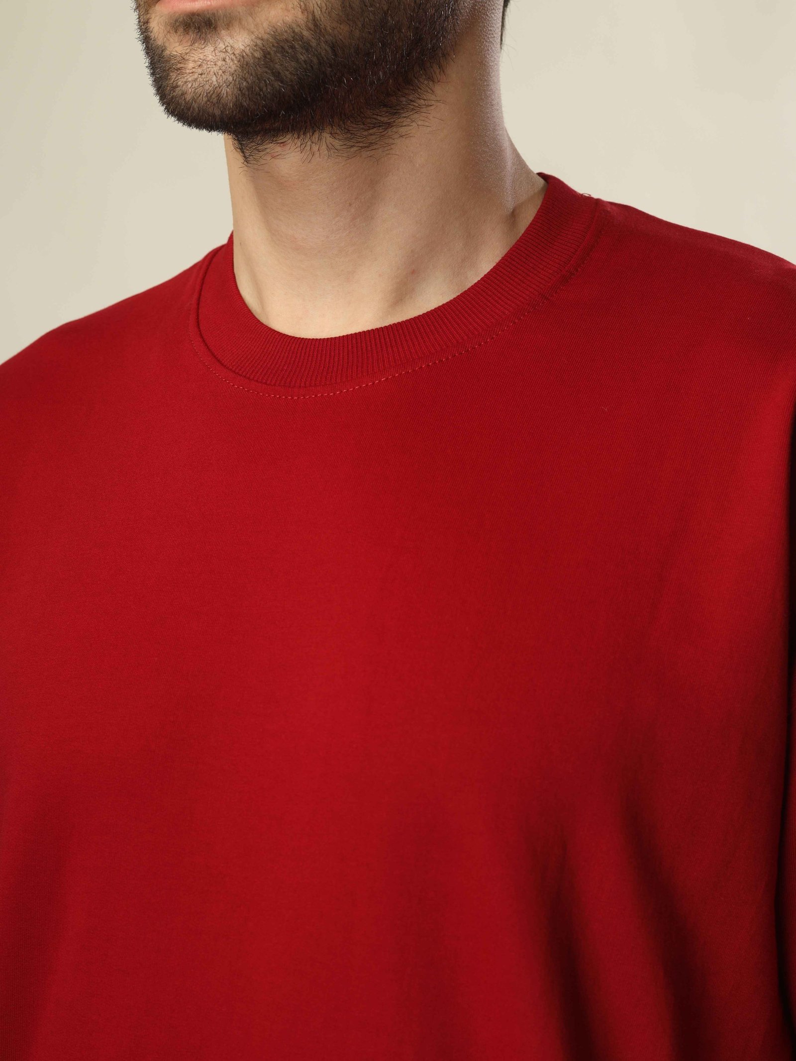 Drop Shoulder T-Shirt Unisex Maroon