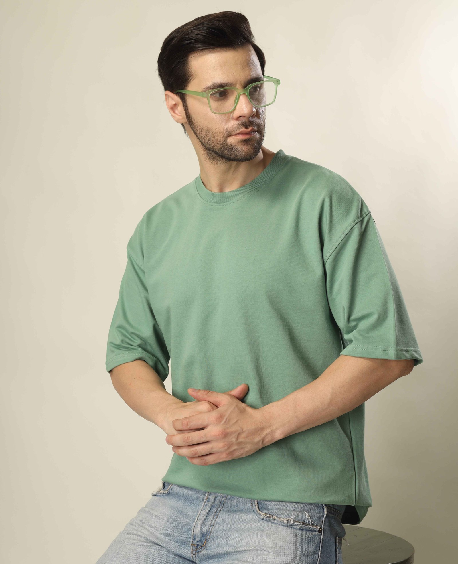 Drop Shoulder T-Shirt Unisex Green