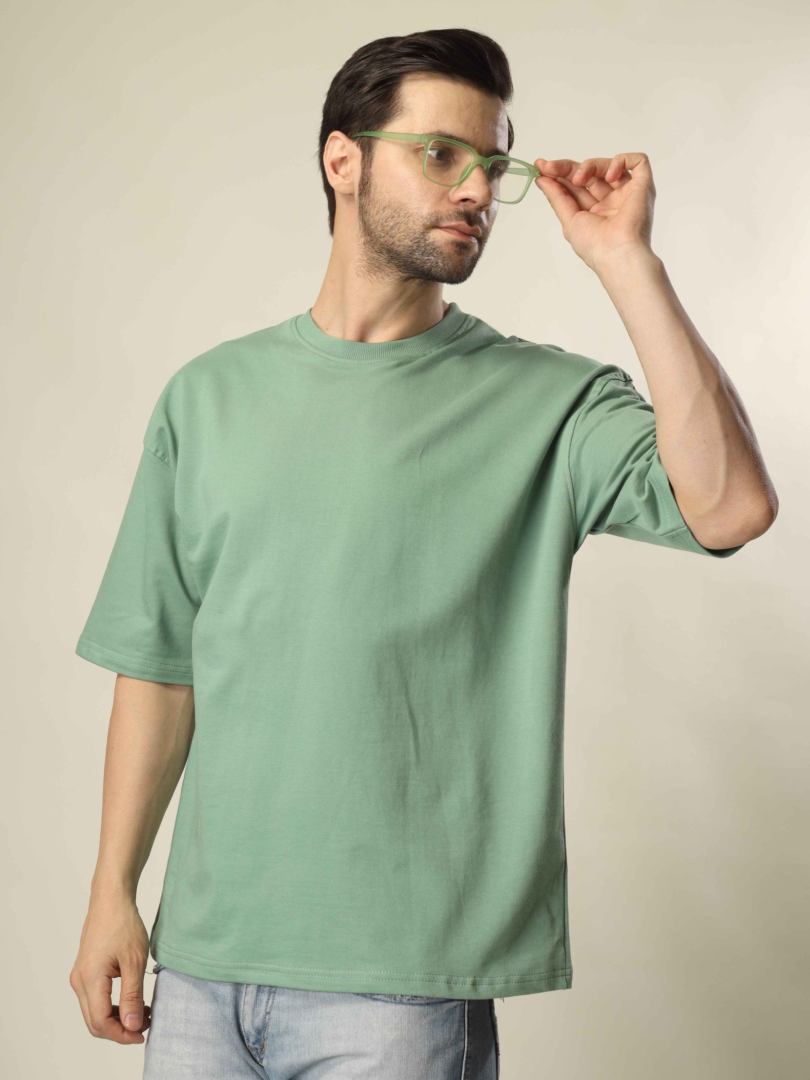 Drop Shoulder T-Shirt Unisex Green