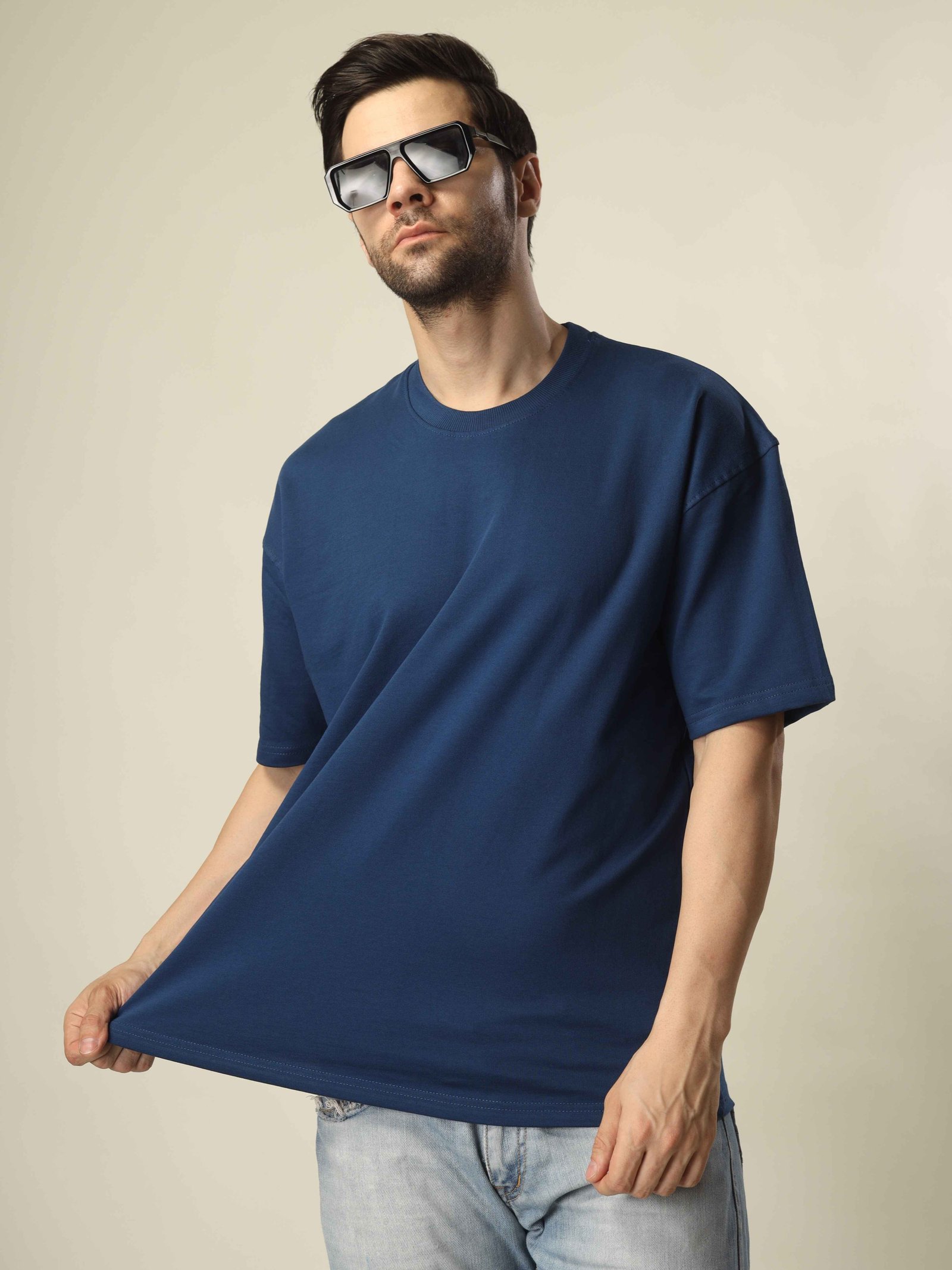 Drop Shoulder T-Shirt Unisex  Blue