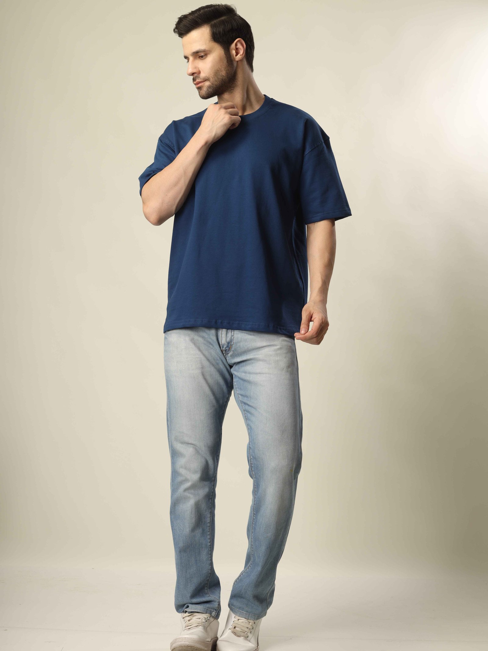 Drop Shoulder T-Shirt Unisex  Blue