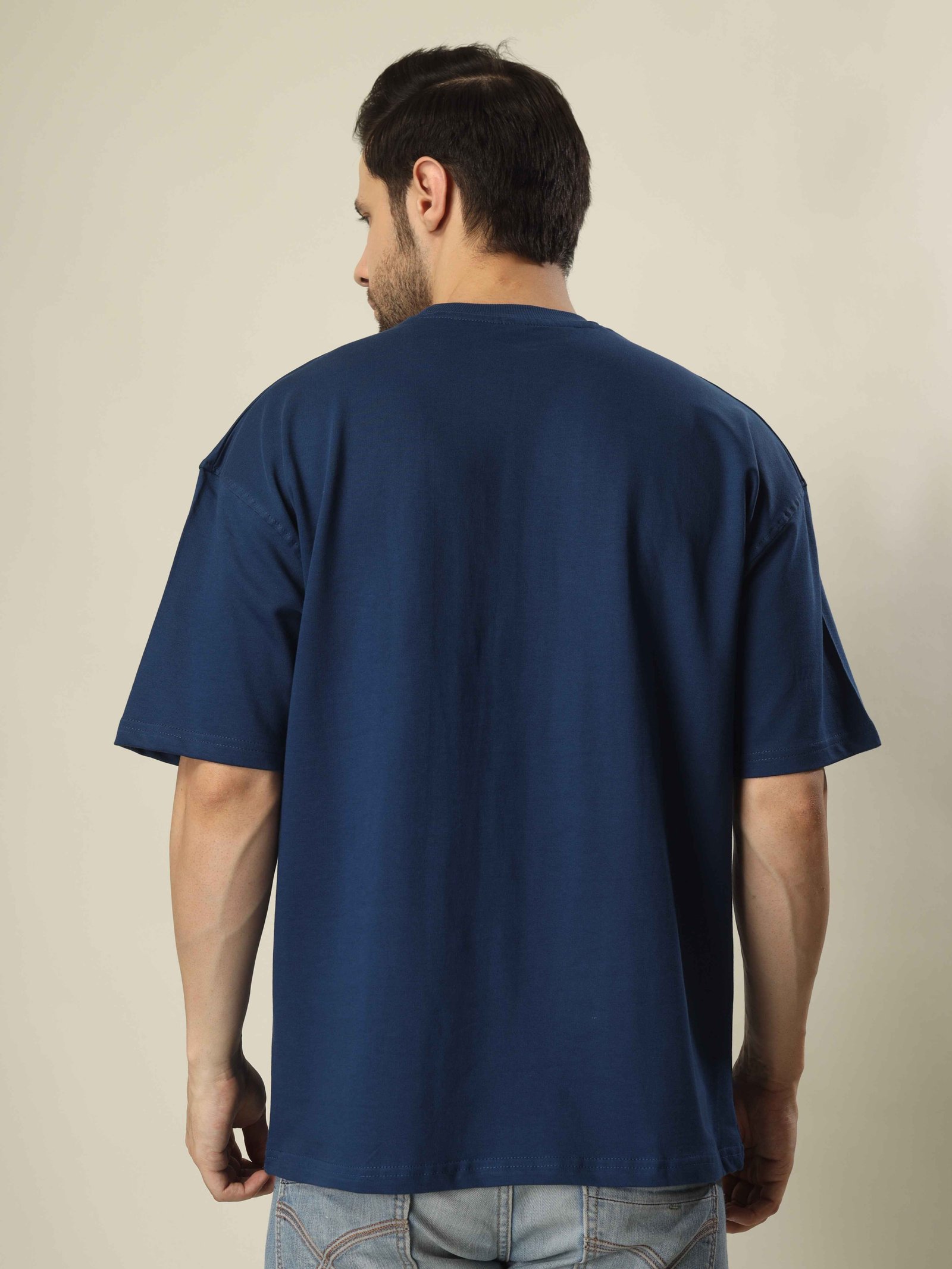 Drop Shoulder T-Shirt Unisex  Blue