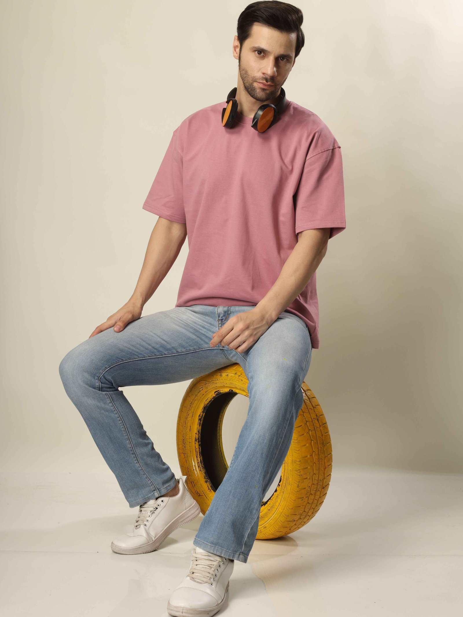 Drop Shoulder T-Shirt Unisex Onion Pink