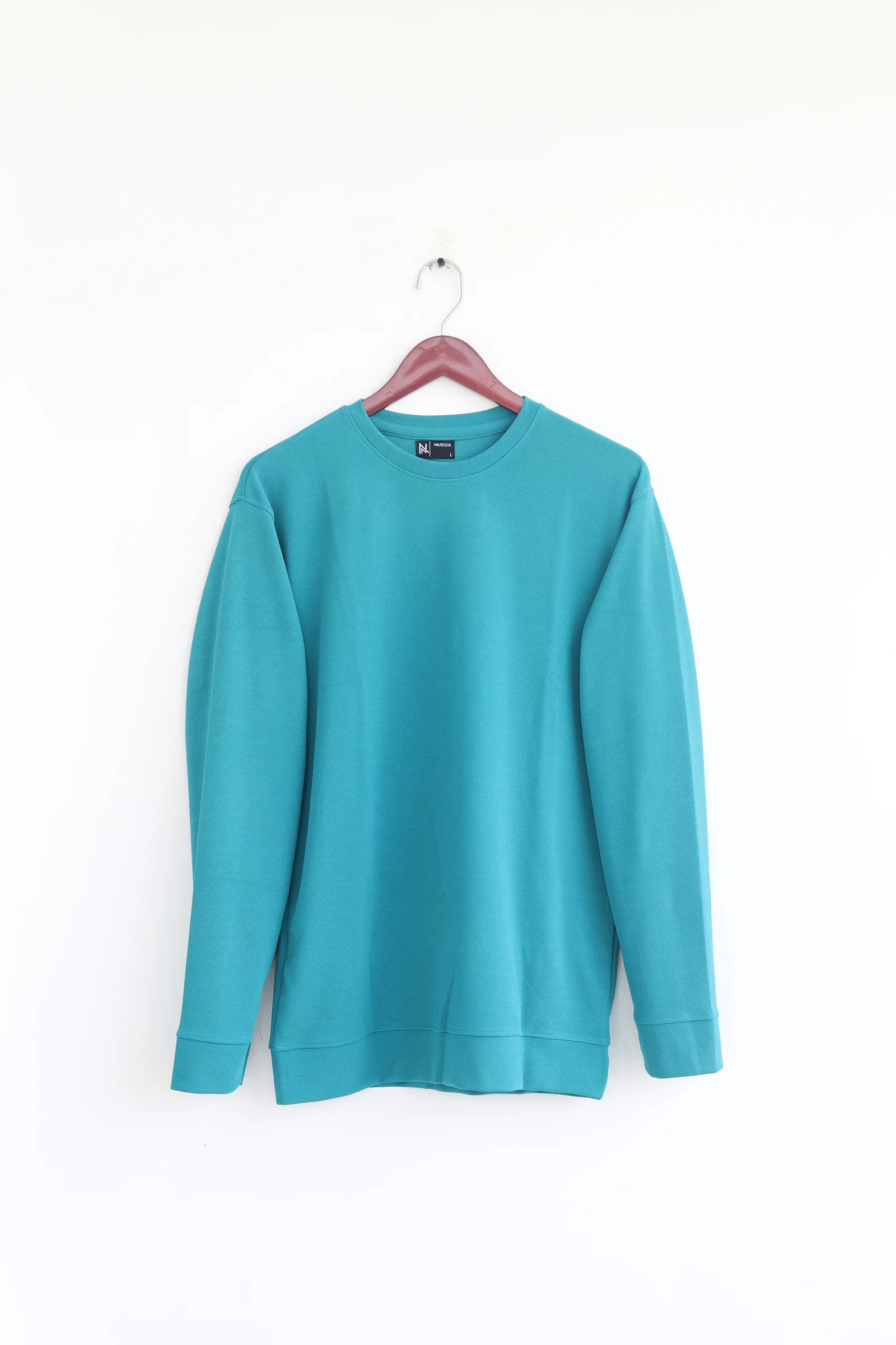 Plain Full Hand T-Shirt Lycra(Peacock green)