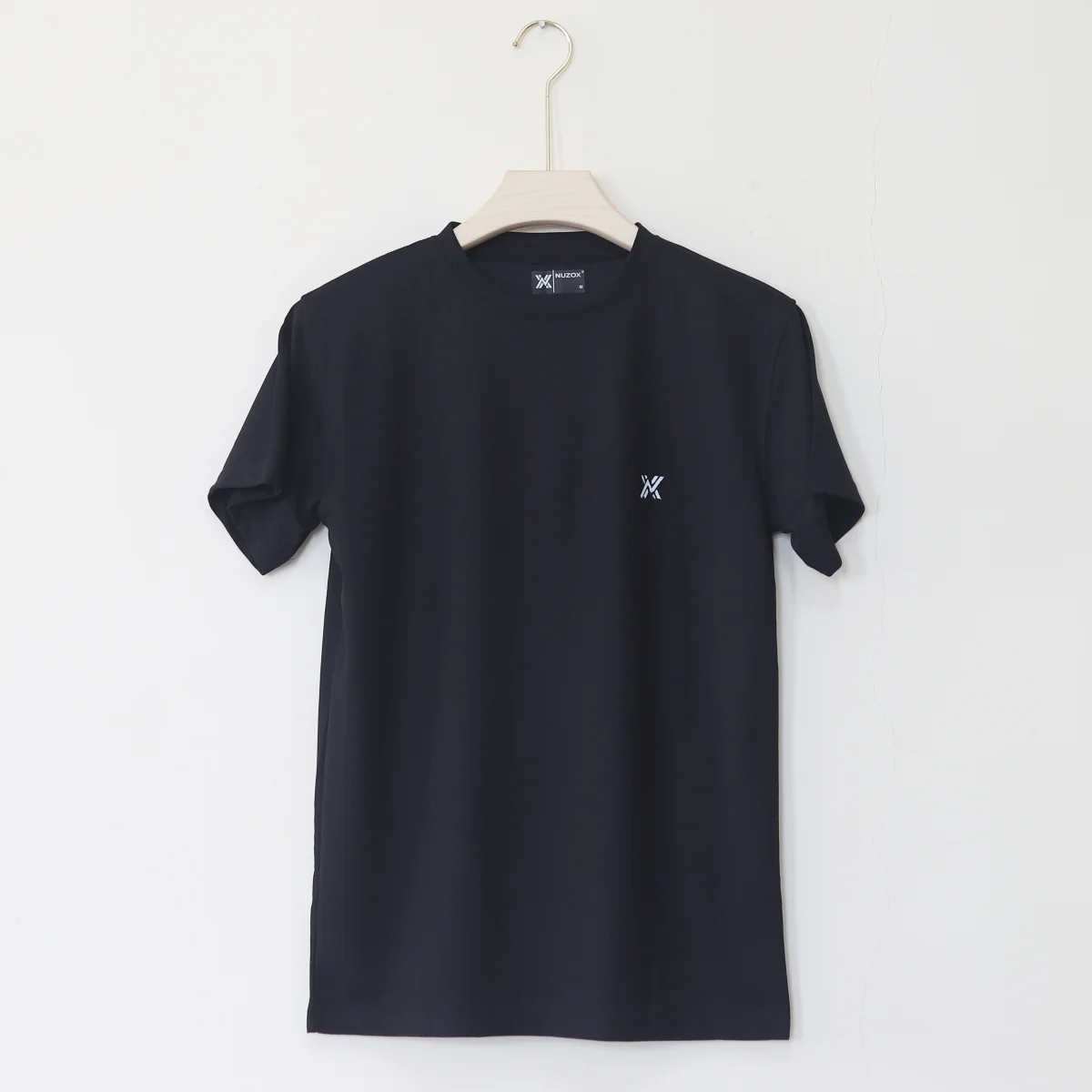 Plain Half Hand T-Shirt Lycra( Black)