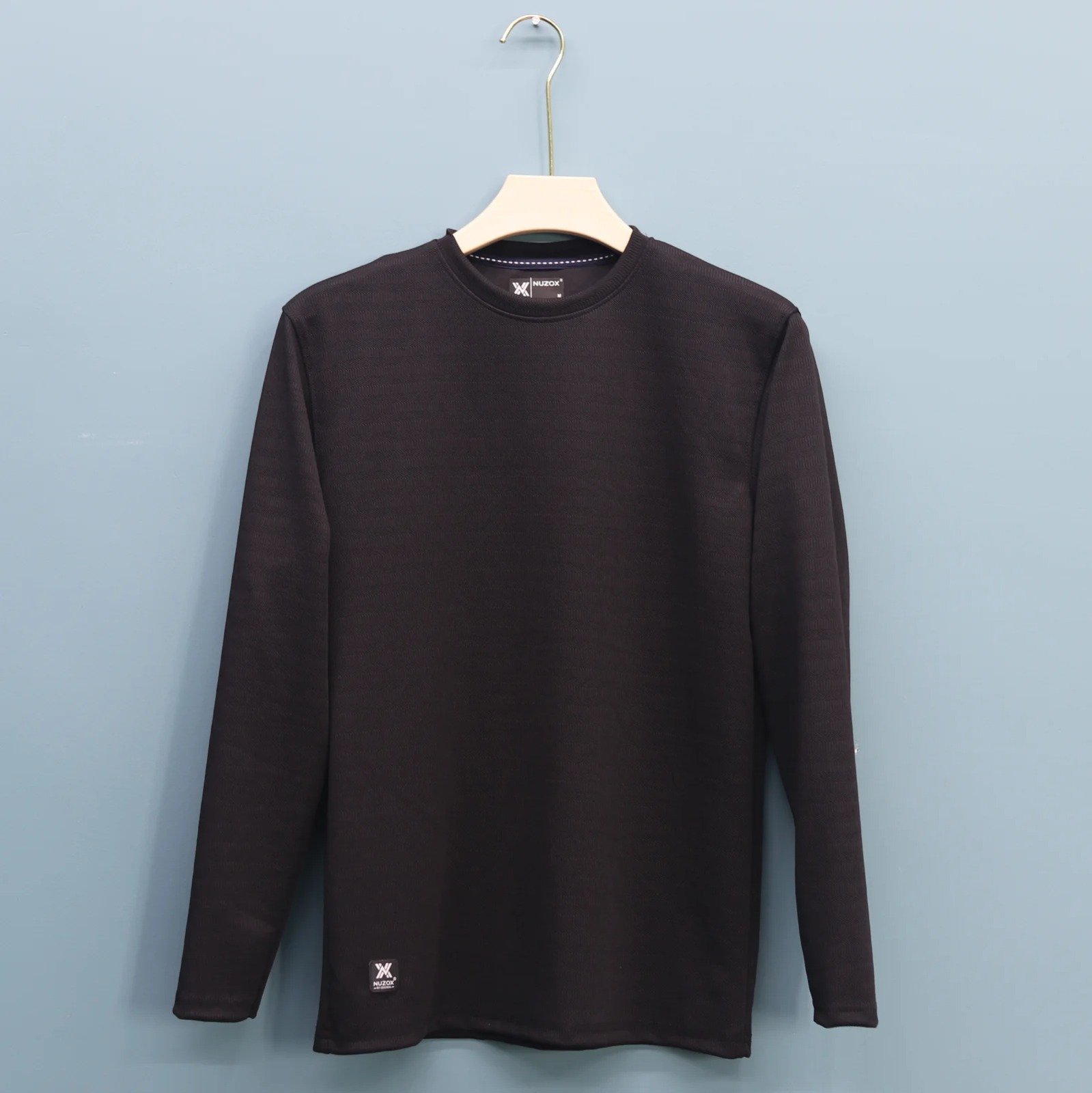 Plain Reglan Sleeve T-Shirt (Black)