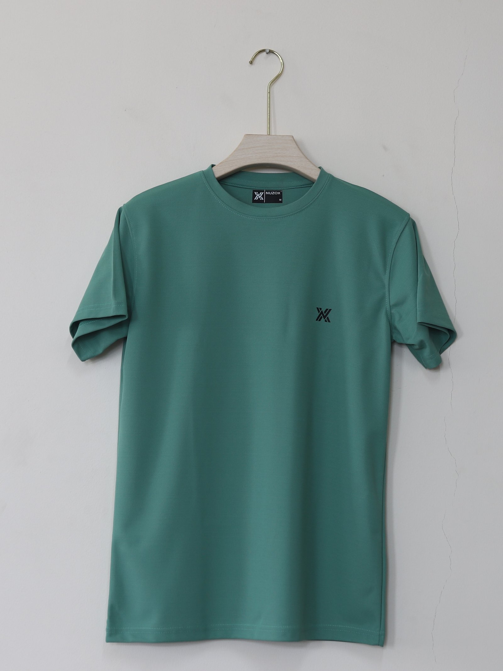 Plain Half Hand T-Shirt Lycra(GGreen)