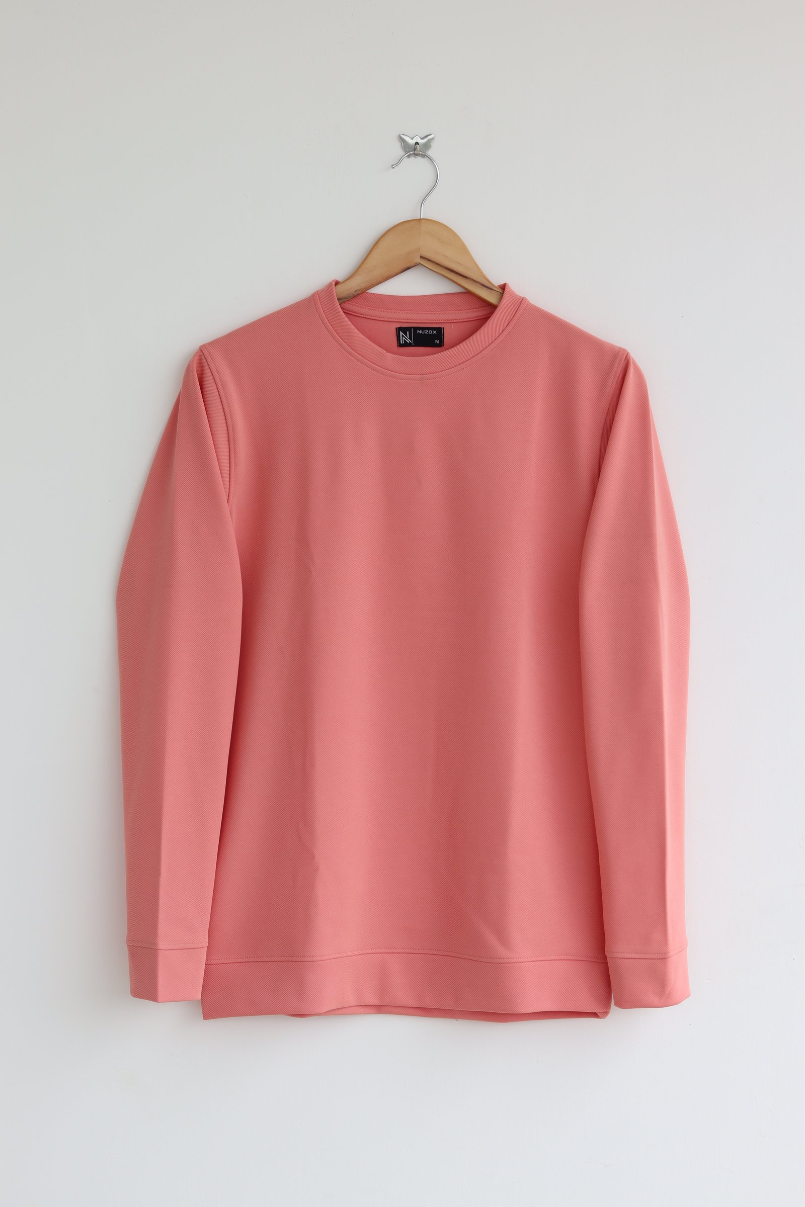 Plain Full Hand T-Shirt Lycra (Pink)