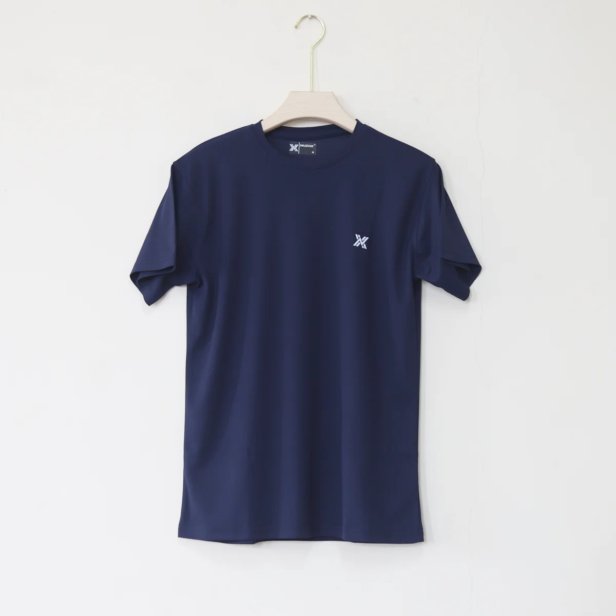 Plain Half Hand T-Shirt Lycra( Navy Blue)