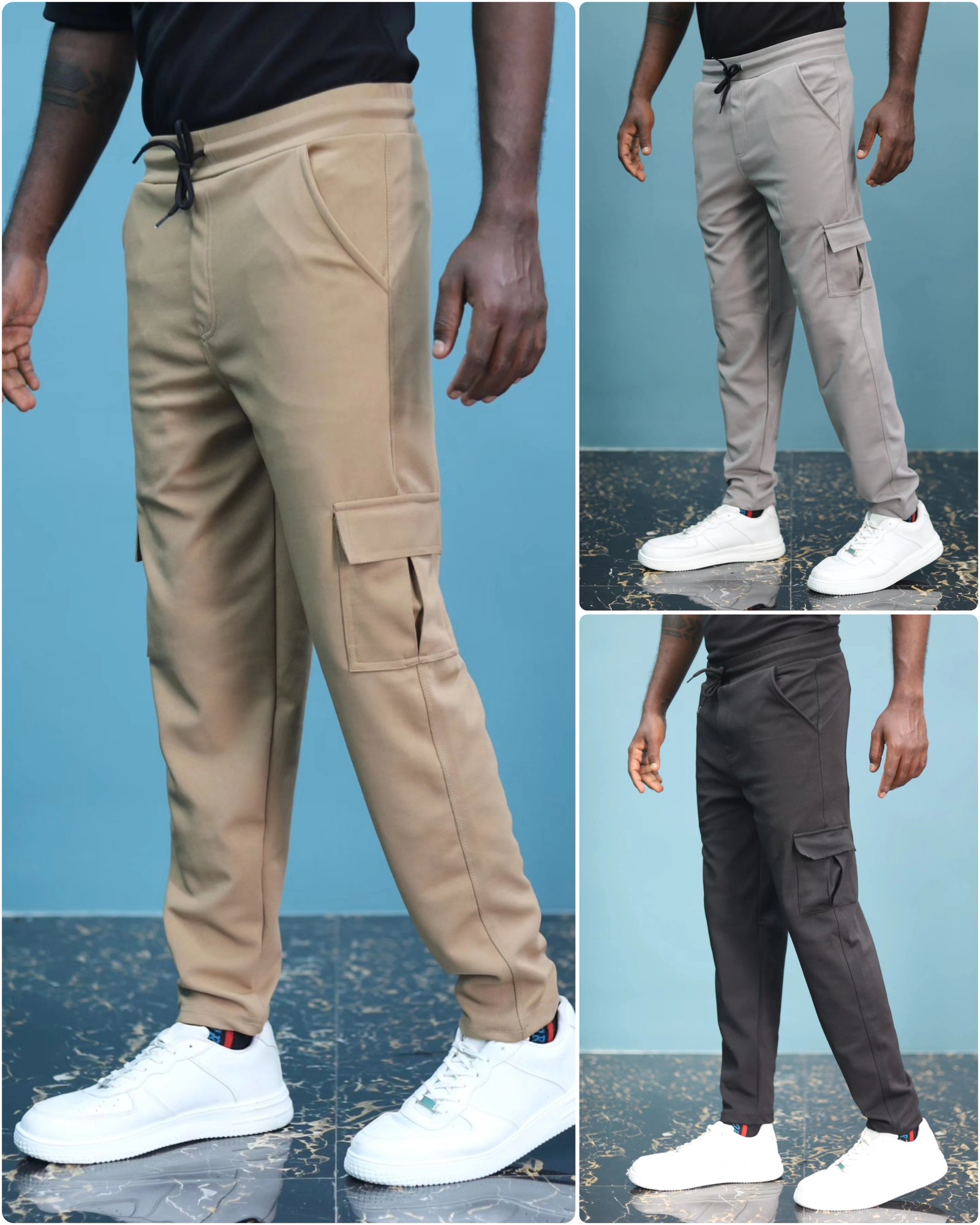 Cargo Pants Pack 3 Combo ( Black,Brown,LGrey)